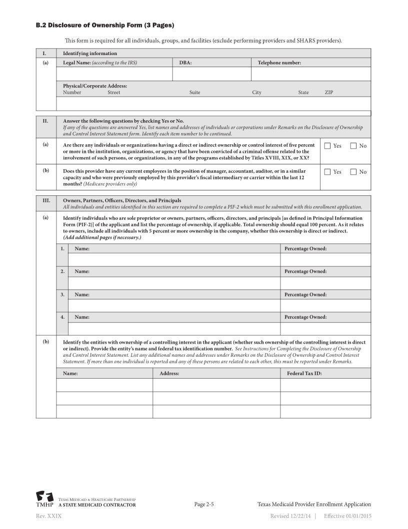 Texas Medicaid Provider Application Pdf Form Formspal 7263