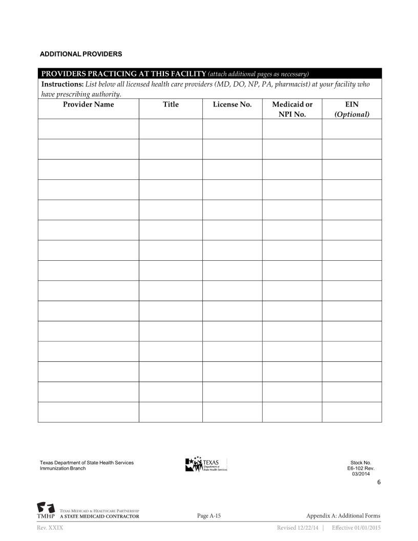 Texas Medicaid Provider Application Pdf Form Formspal 0523