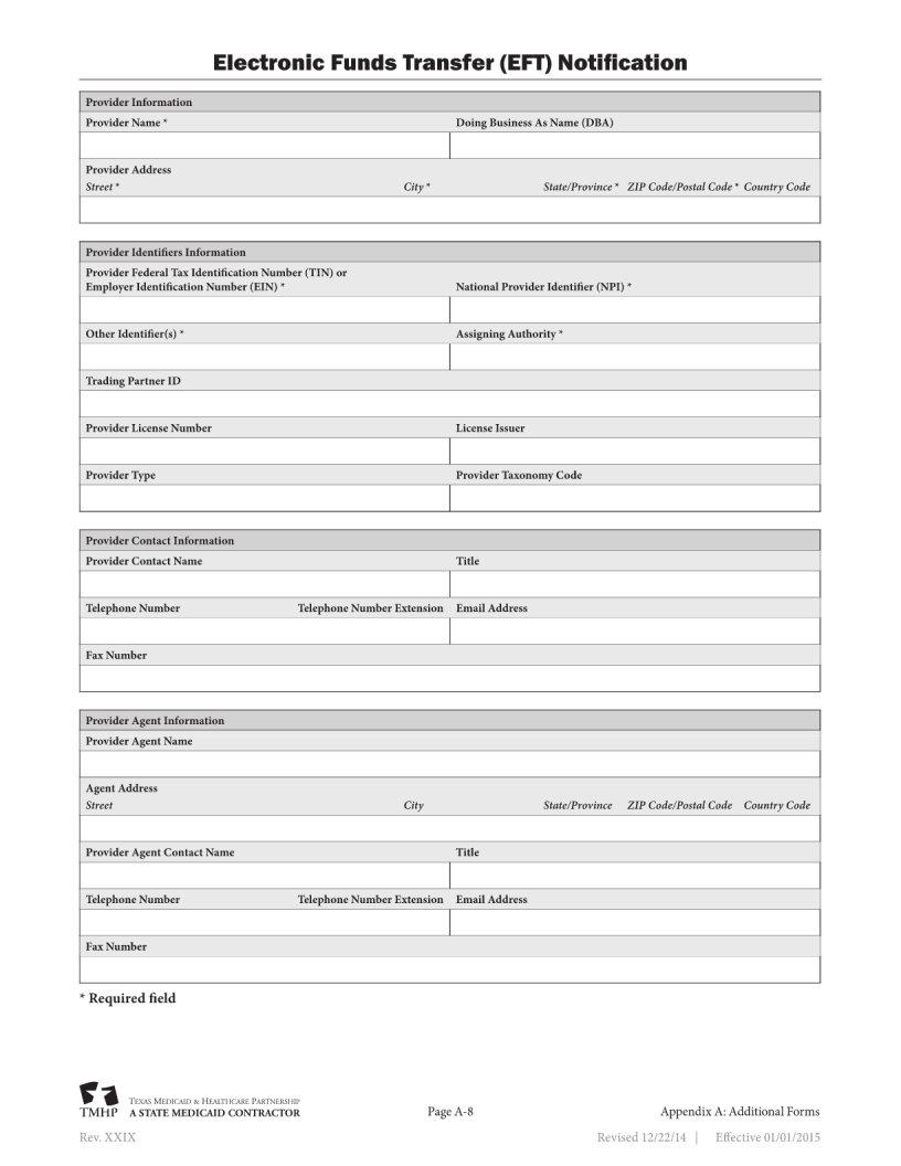 Texas Medicaid Provider Application PDF Form - FormsPal