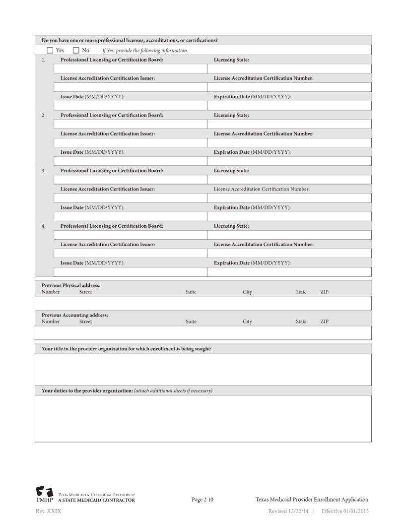 Texas Medicaid Provider Application Pdf Form Formspal 5910