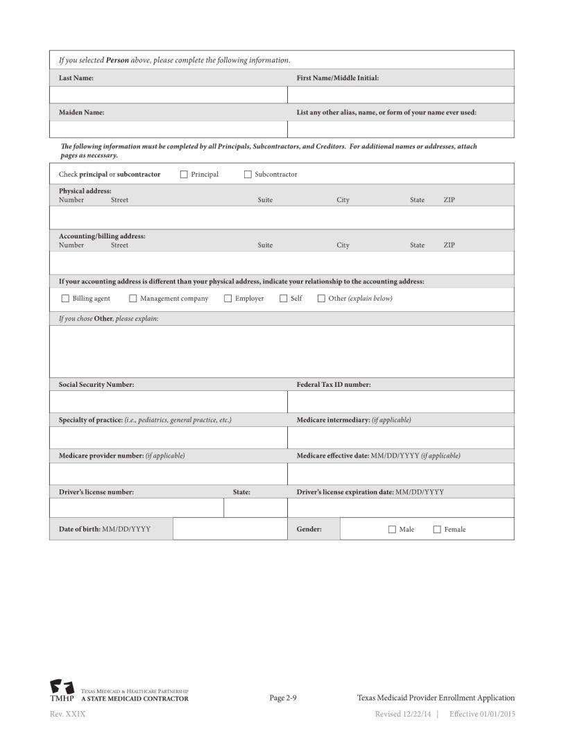 Texas Medicaid Provider Application Pdf Form Formspal 8129