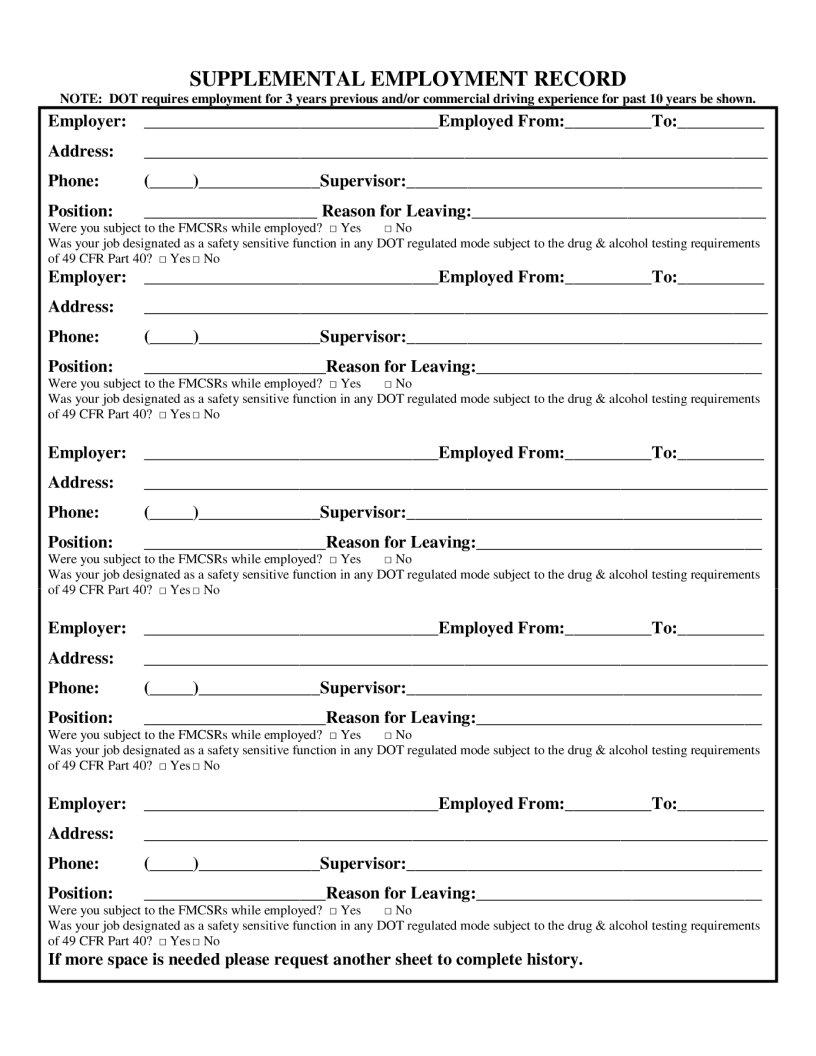 Truck Driver Job Form ≡ Fill Out Printable Pdf Forms Online 1173