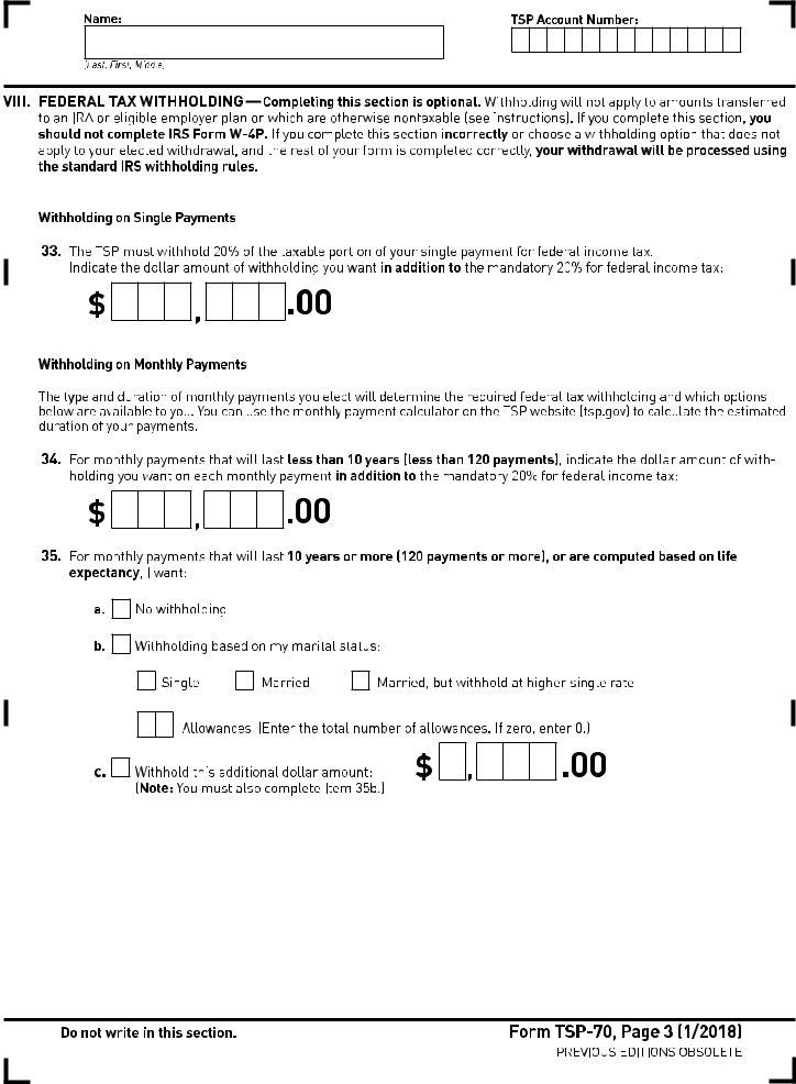 Tsp 70 Fill Out Printable PDF Forms Online