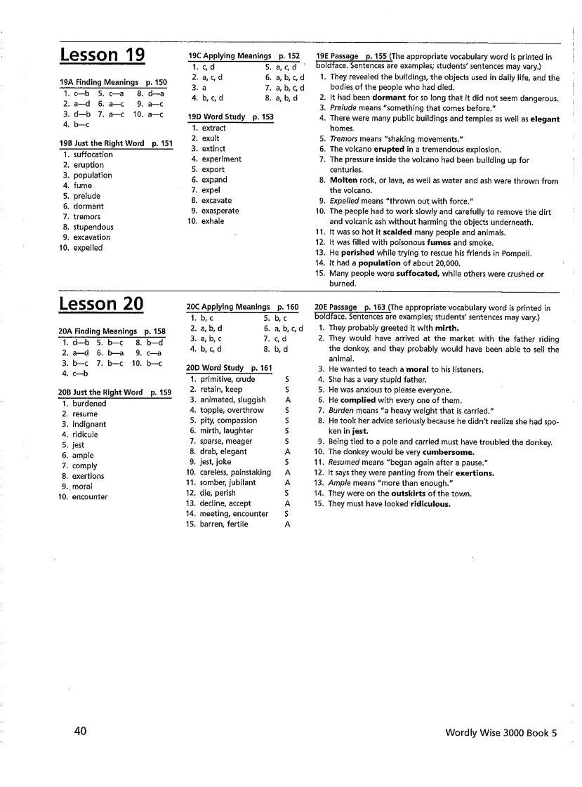Wordly Wise 3000 Book 5 Fill Out Printable PDF Forms Online