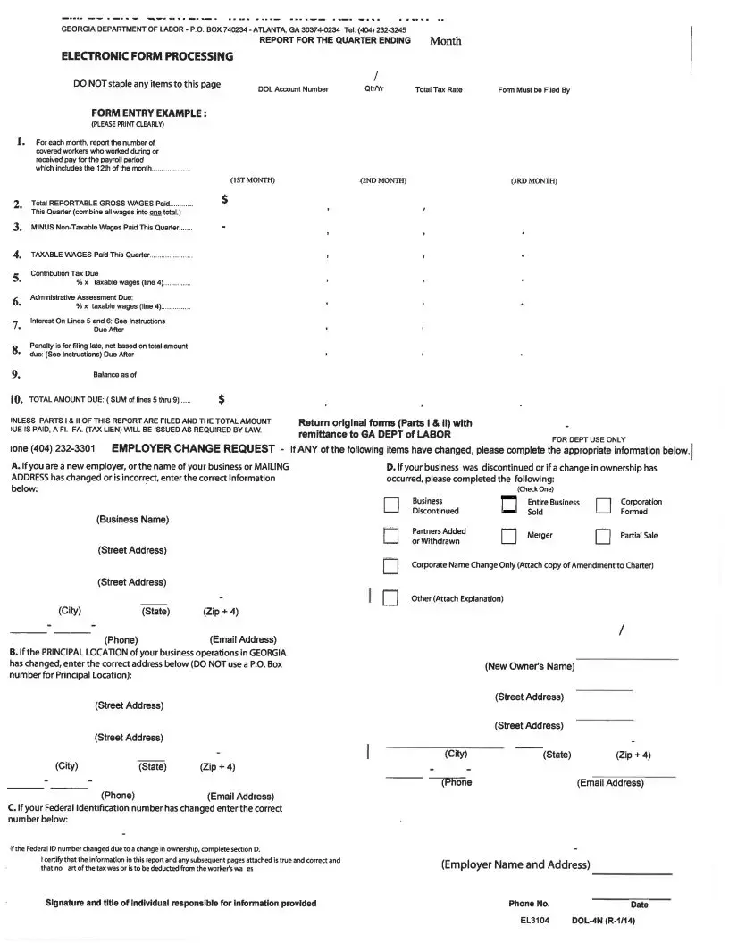Ga Tax Wage Report ≡ Fill Out Printable PDF Forms Online