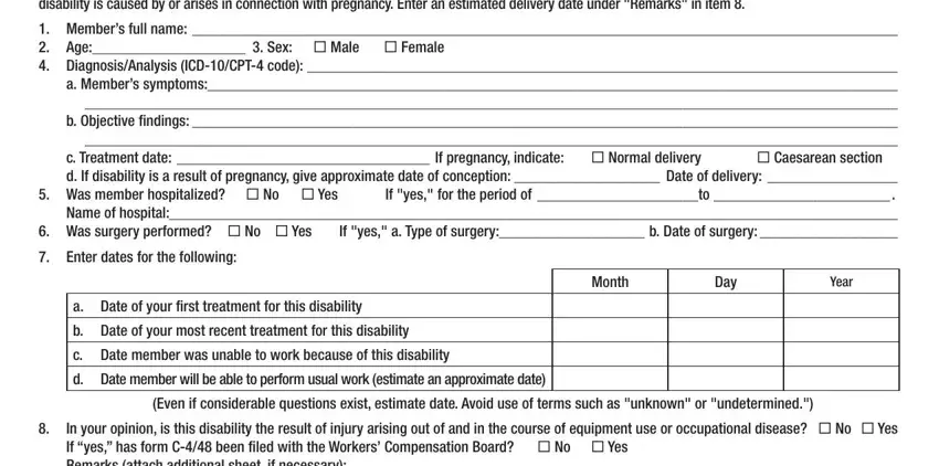How to fill out disability application printable stage 3