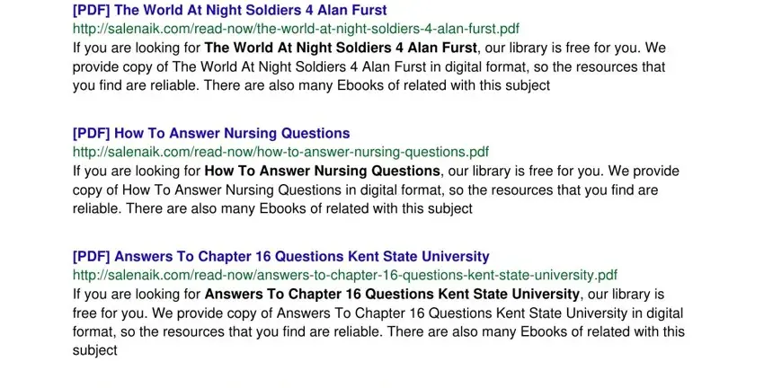 PDF The World At Night Soldiers , PDF How To Answer Nursing, and PDF Answers To Chapter  Questions of geometry 1 8 practice form g answers