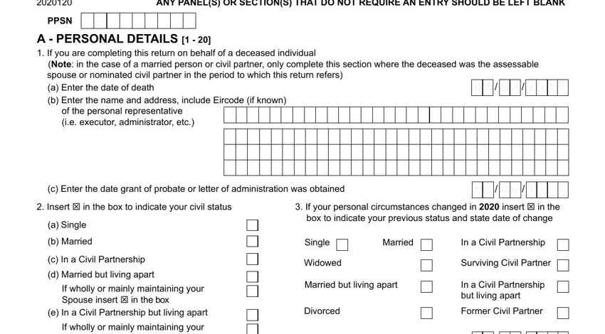 Filling out segment 4 in form 11