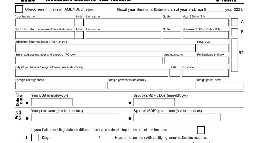 2016 Form 540nr ≡ Fill Out Printable Pdf Forms Online 9980