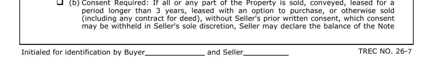 The best ways to fill out trec 26 seller financing addendum step 3