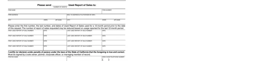 Step no. 1 in completing ca 395 form