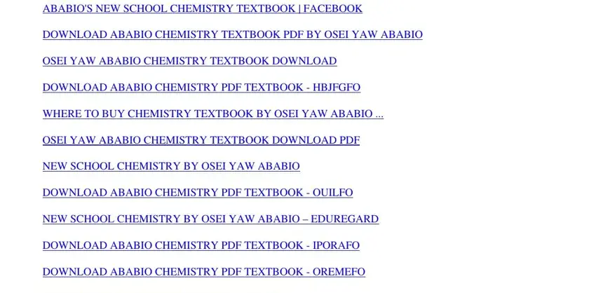 DOWNLOAD ABABIO CHEMISTRY TEXTBOOK, NEW SCHOOL CHEMISTRY BY OSEI YAW, and DOWNLOAD ABABIO CHEMISTRY PDF in new school chemistry textbook pdf download