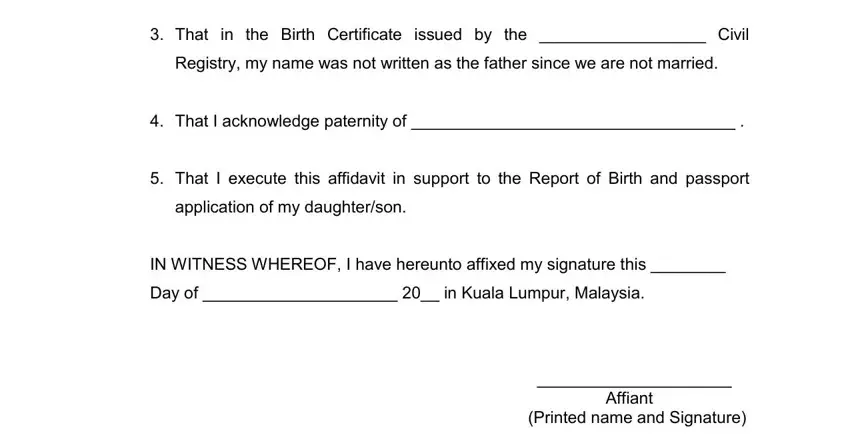 part 2 to completing affidavit of acknowledgement admission of paternity