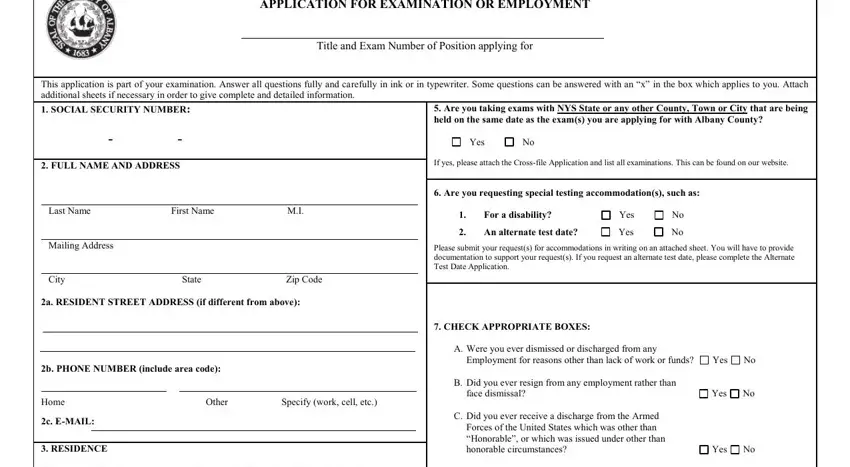 Part number 1 for completing 21 22a acs form