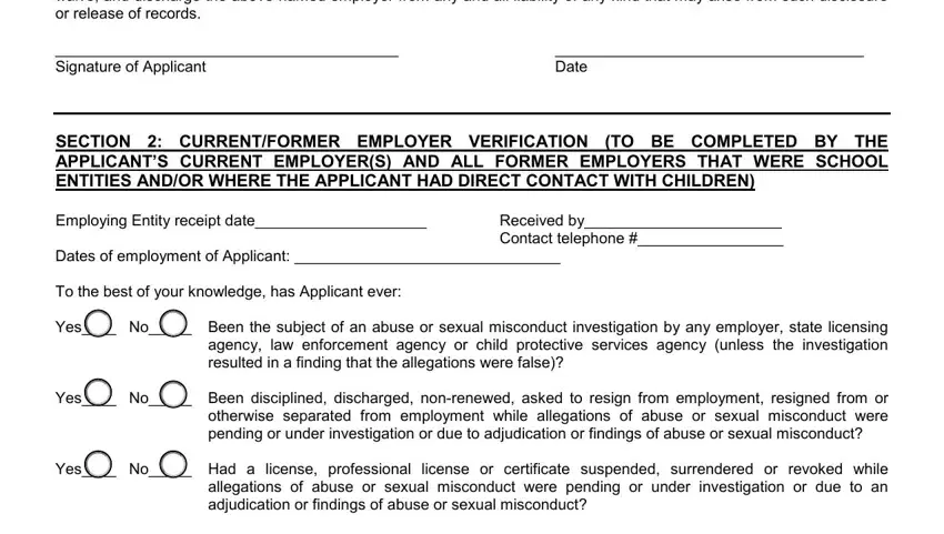Part number 3 for filling in commonwealth of pennsylvania sexual misconduct abuse disclosure release