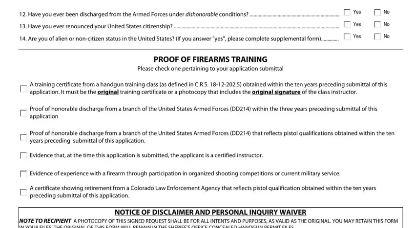The way to fill in adams county concealed carry permit portion 3