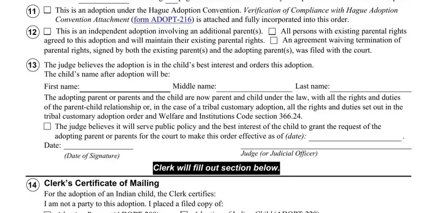 All persons with existing parental, This is an independent adoption, and Last name inside adopt 215