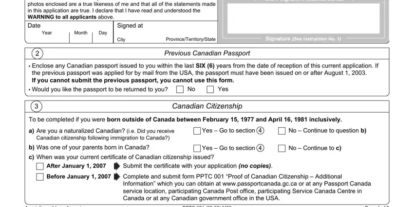 Tips to fill in printable passport application 2019 part 3