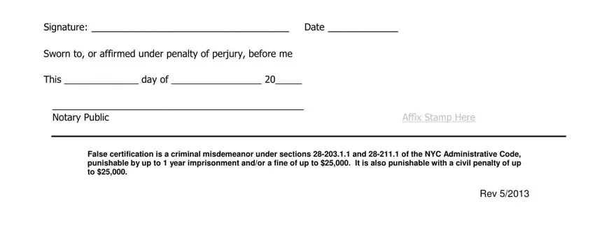 Signature  Date  Sworn to or, Affix Stamp Here, and  Notary Public inside aeu20 pdf