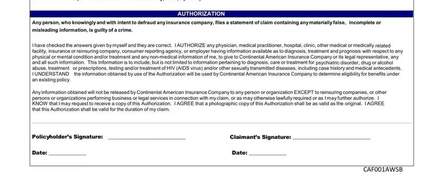 A way to fill out aflac accident wellness benefit form part 2