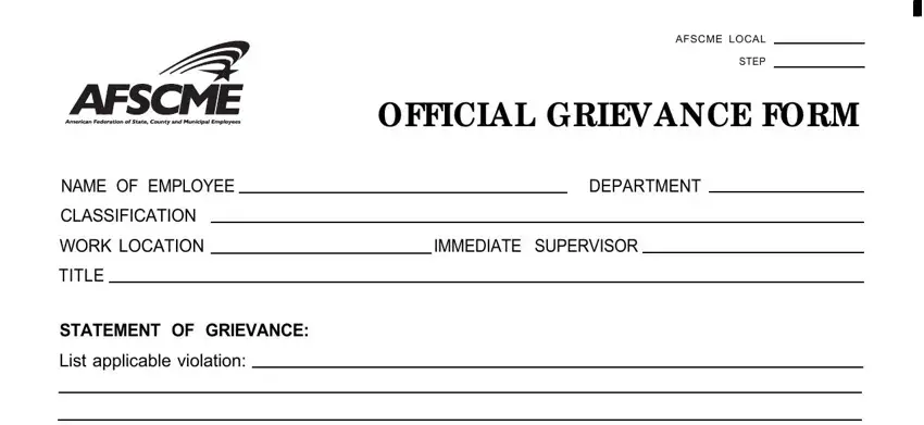 Completing segment 1 of afscme grievience search