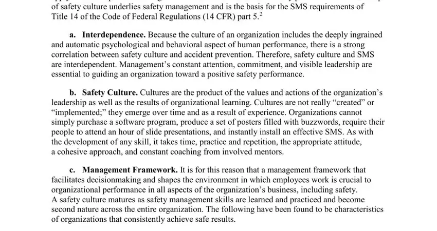 leadership as well as the results,  SAFETY CULTURE AND SAFETY, and c Management Framework It is for of 3 sms 5 template