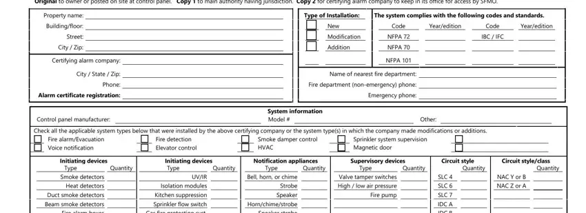 alarm certifying licensee completion process outlined (portion 1)