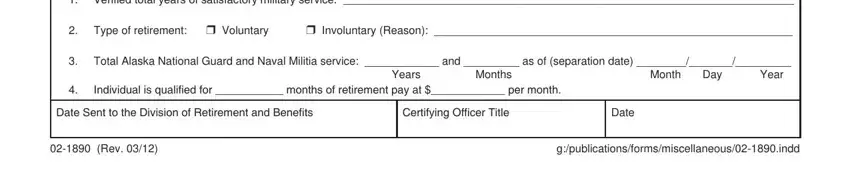 Writing section 3 of Alaska Form 02 1890