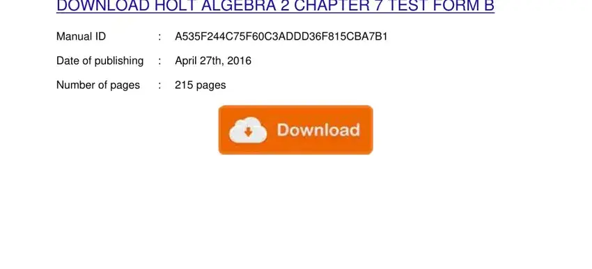 Stage number 1 of submitting chapter 7 test form 1 algebra 2