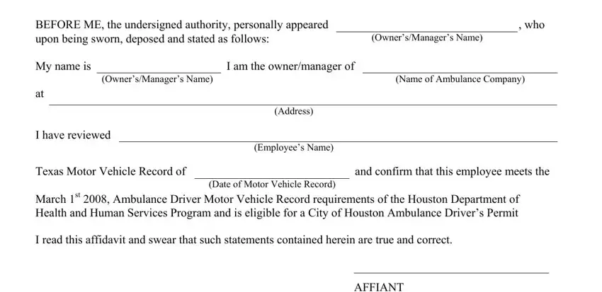 city of houston ambulance service permit writing process explained (portion 4)
