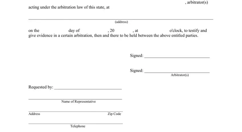 association subpoena form completion process detailed (part 2)