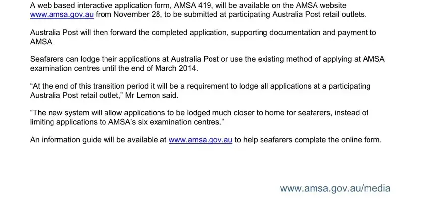 amsa form 419 pdf completion process outlined (stage 1)