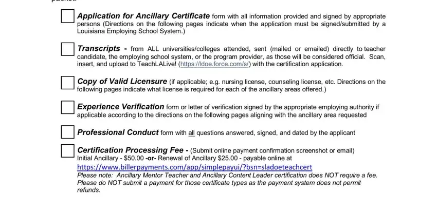 The best way to complete louisiana ancillary certification step 1