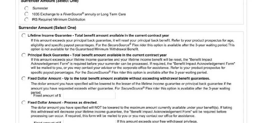 Part # 5 of filling in ameriprise financials rmd pdf form