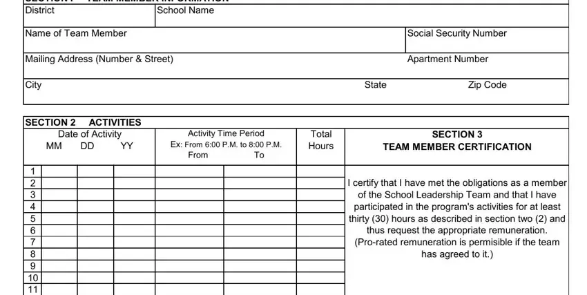 Writing section 1 of nyc doe slt renumeration form