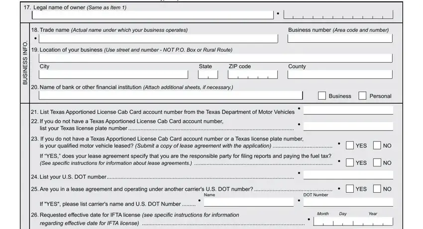Step number 4 for submitting texas fuel tax agreement ifta