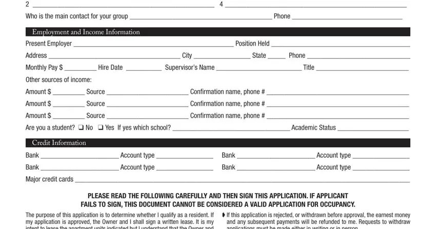 rental application form writing process explained (portion 4)