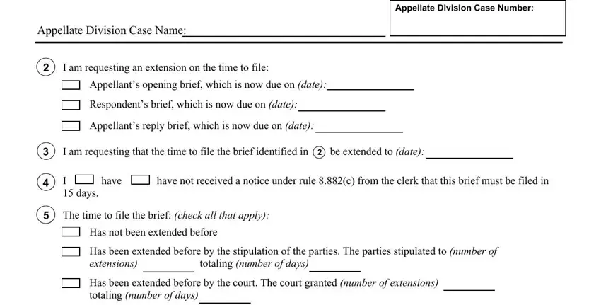 Filling in section 3 of form app 106