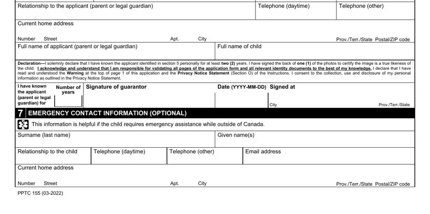 Part number 5 of completing passport canada child application form
