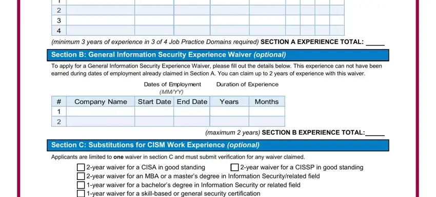 The best ways to prepare cism applicaton form step 2