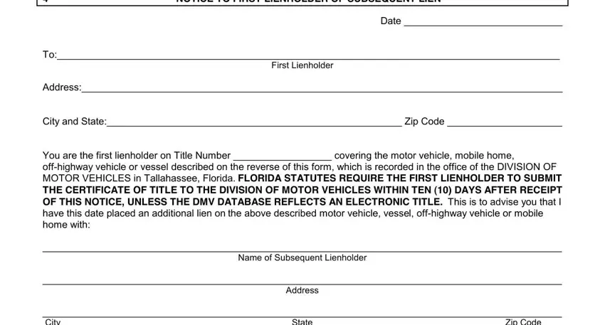 Address, Date , and State inside LIENHOLDER