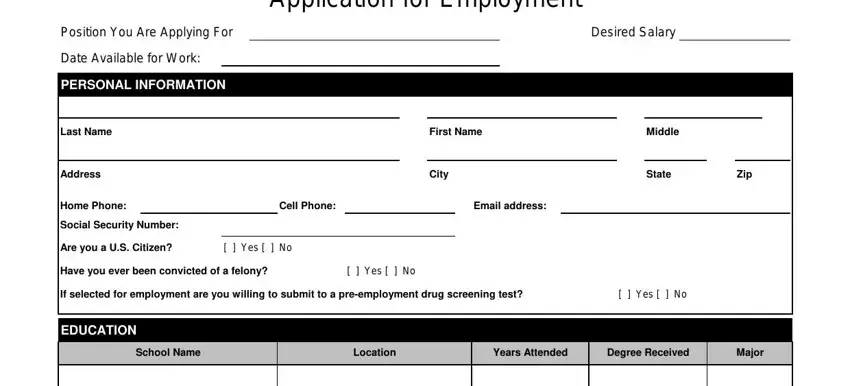 online job application form conclusion process described (part 1)