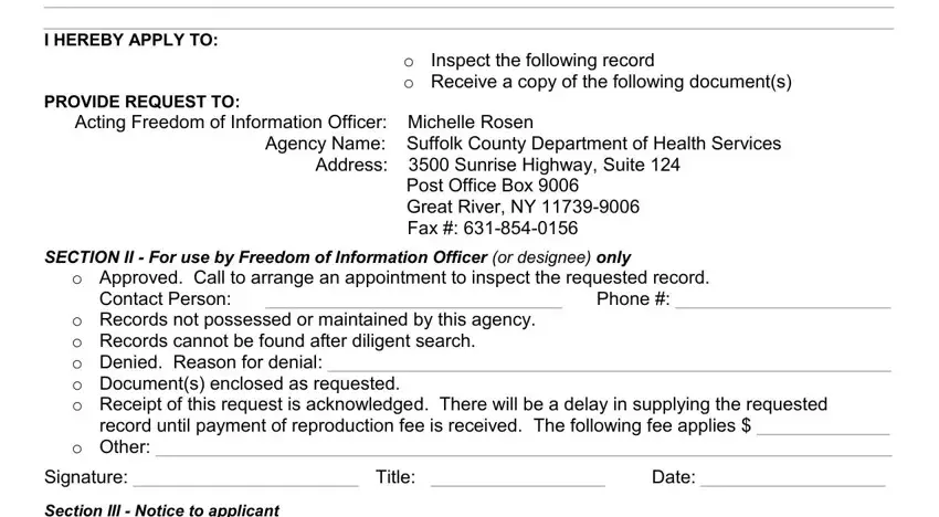 Writing section 2 of suffolk county foil request form