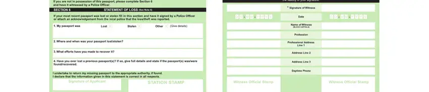 Stage no. 5 for filling out form aps 2