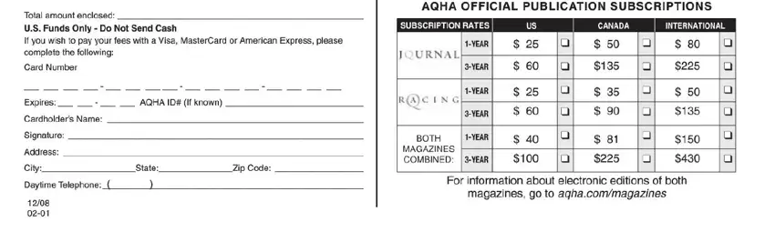 this field, next field, and other fields inside aqha transfer form form