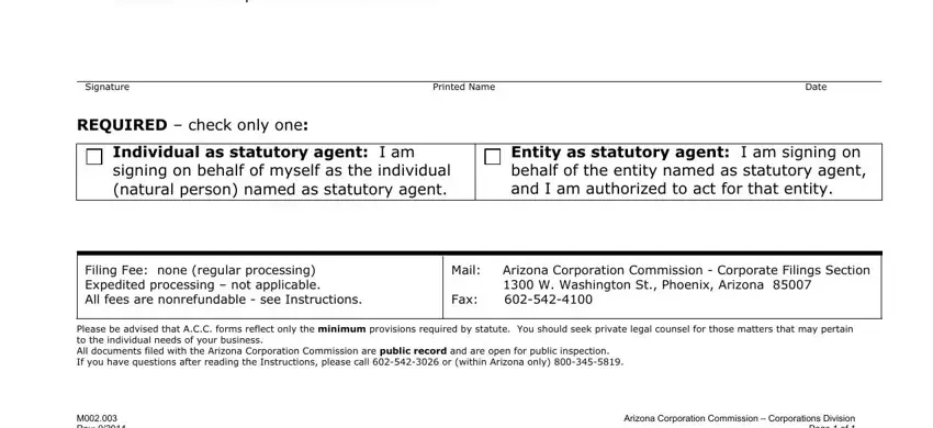 arizona statutory agent acceptance form m002 completion process explained (part 2)