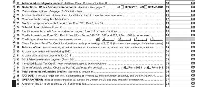 Arizona Form 140Py conclusion process shown (step 2)