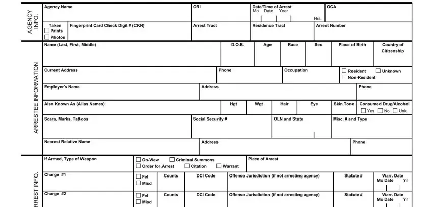 printable police report form completion process detailed (step 1)