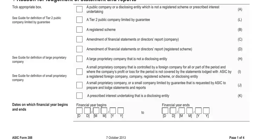 Filling in segment 2 of asic company forms search