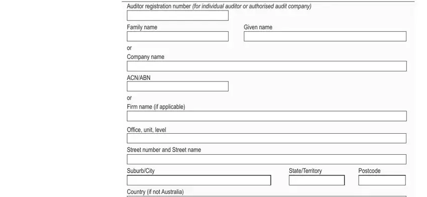 or Firm name if applicable, Postcode, and ACNABN in asic company forms search